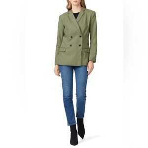 CAPULET Blazer Womens Size Medium Dylan Double Breasted Green Black Plaid